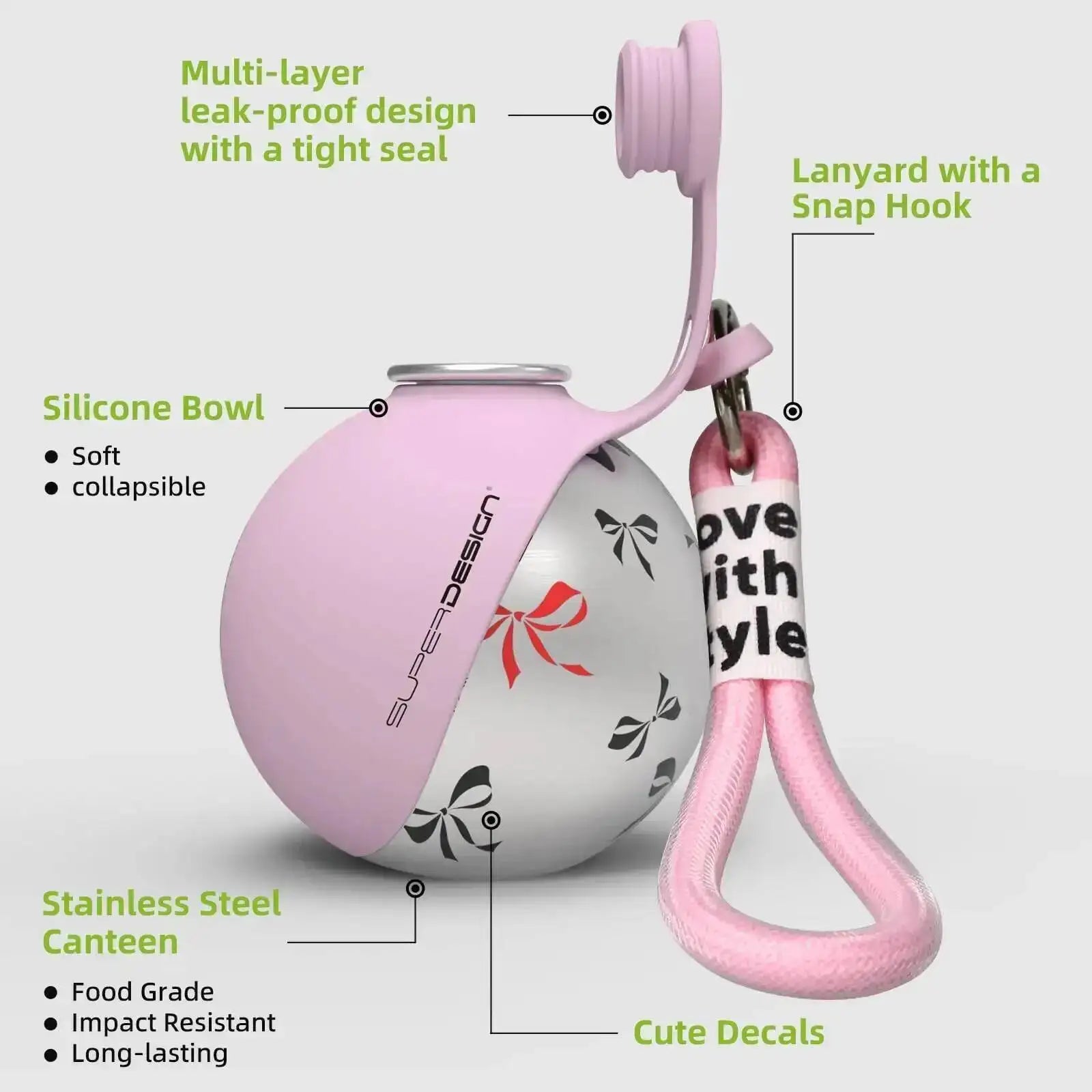 Folding Portable Water Bottle For Outdoor Pet Walking